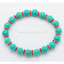 China Supplier Jewelry Turquoise Bracelet with Red diamon ring